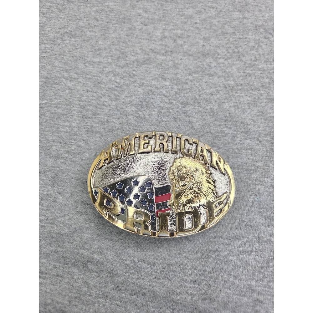 Montana Silversmiths American Pride Flag Bald Eagle Belt Buckle Patriotic USA